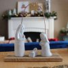 Mini Nativity Set -Mini Nativity 3 peice set with Brass Creche