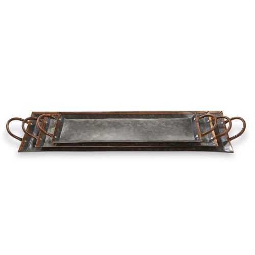 Tin & Copper Nested Trays -Set of 3