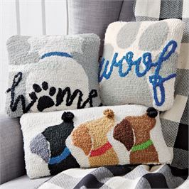 mini hook dog pillows Pillow -Mini Hook Woof