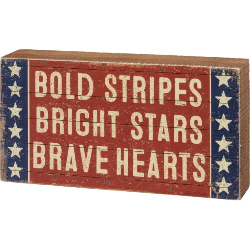 Box Sign -Bold Stripes