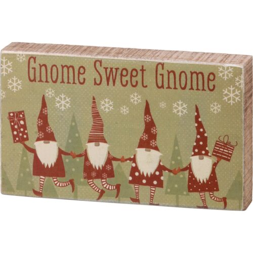 Block Sign -Gnome Sweet Gnome
