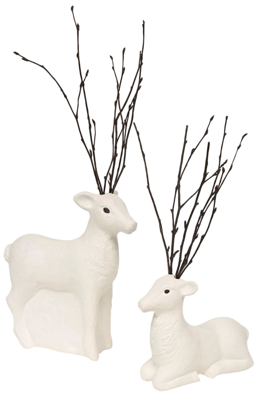 Reindeer Standing and Reindeer Sitting