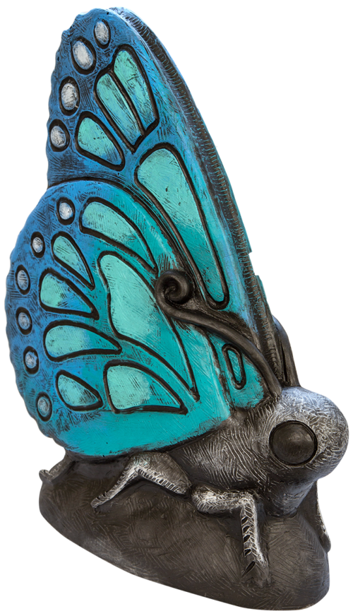 Large Butterfly Multi-Color Blue