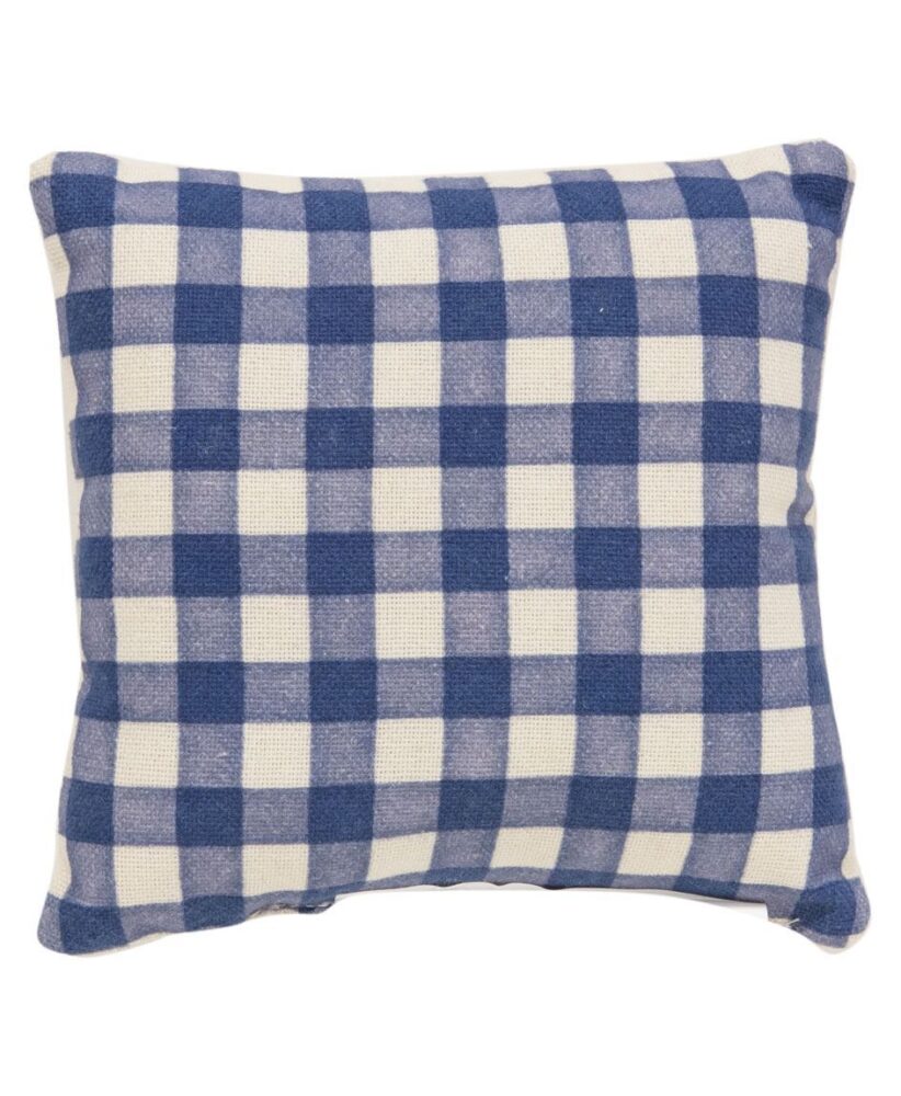 And To All A Goodnight Mini Pillow is a little accessory with a lot of charm with its blue buffalo check pattern Pillow Mini -To All A Goodnight