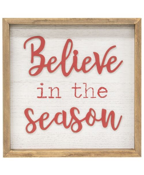 Wooden Frame -Believe in the Season