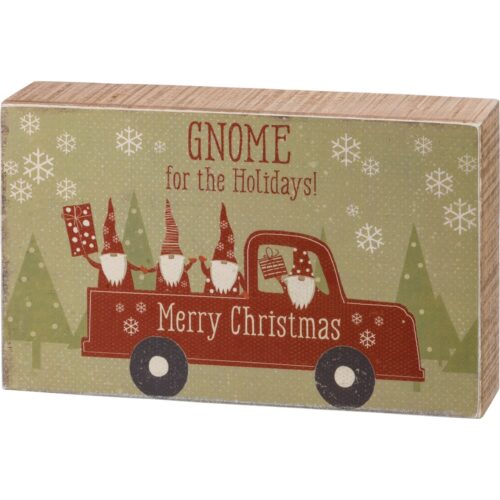 Box Sign -Gnome for the Holidays