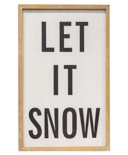 Wooden Frame -Let It Snow
