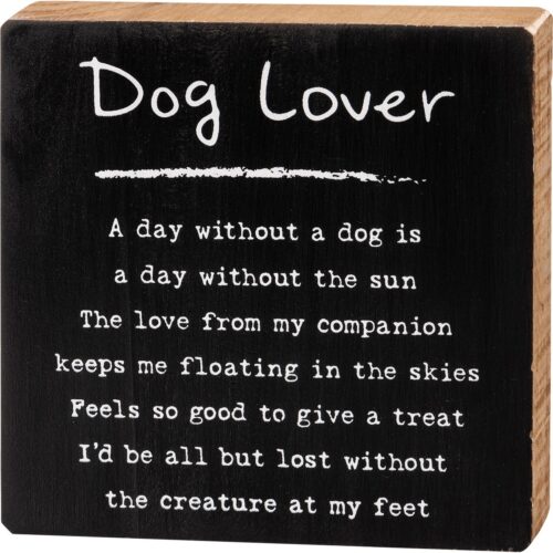 Block Sign Dog Lover