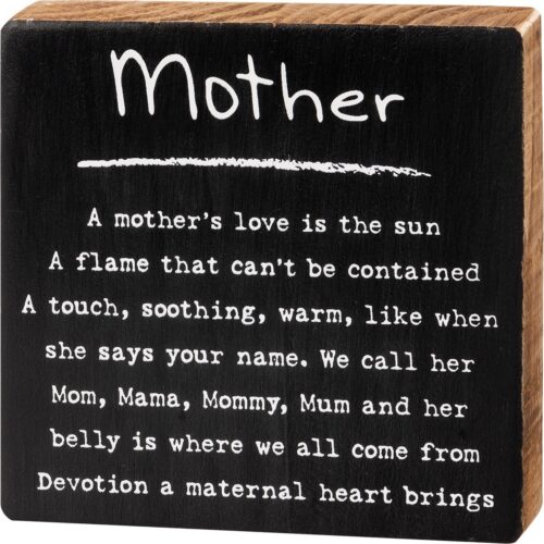 Block Sign -Mother