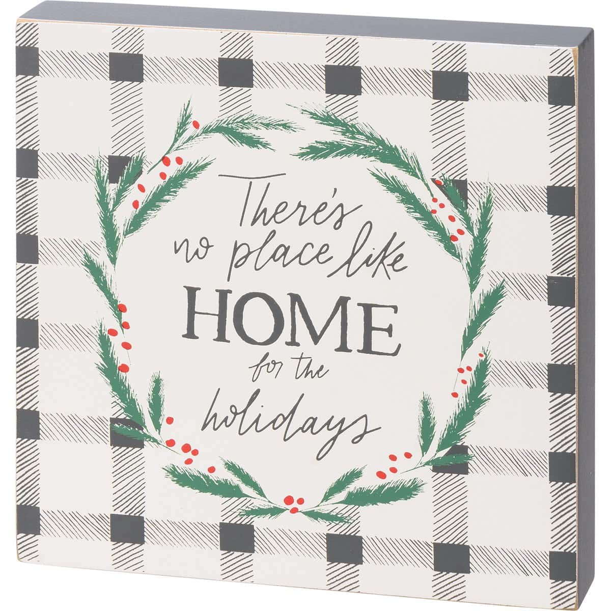 Block Sign Home Holidays