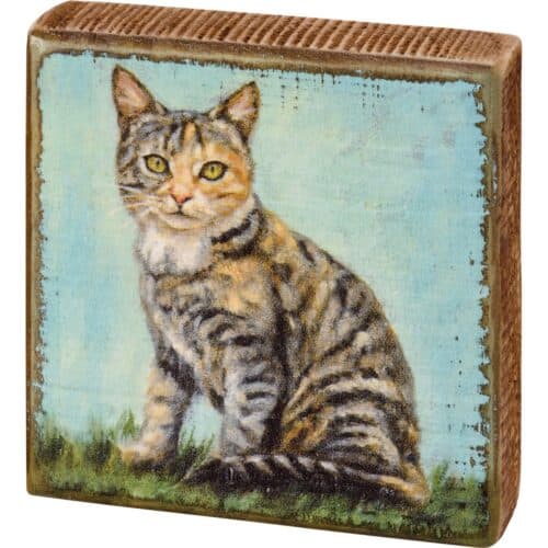 Sign-Tabby Cat