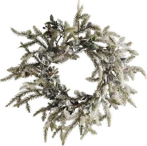 Wreath-Snow Finish