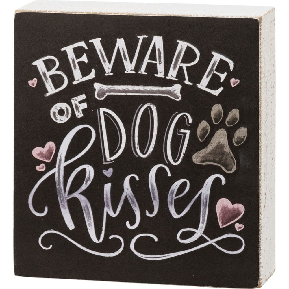 Chalk Sign-Dog Kisses