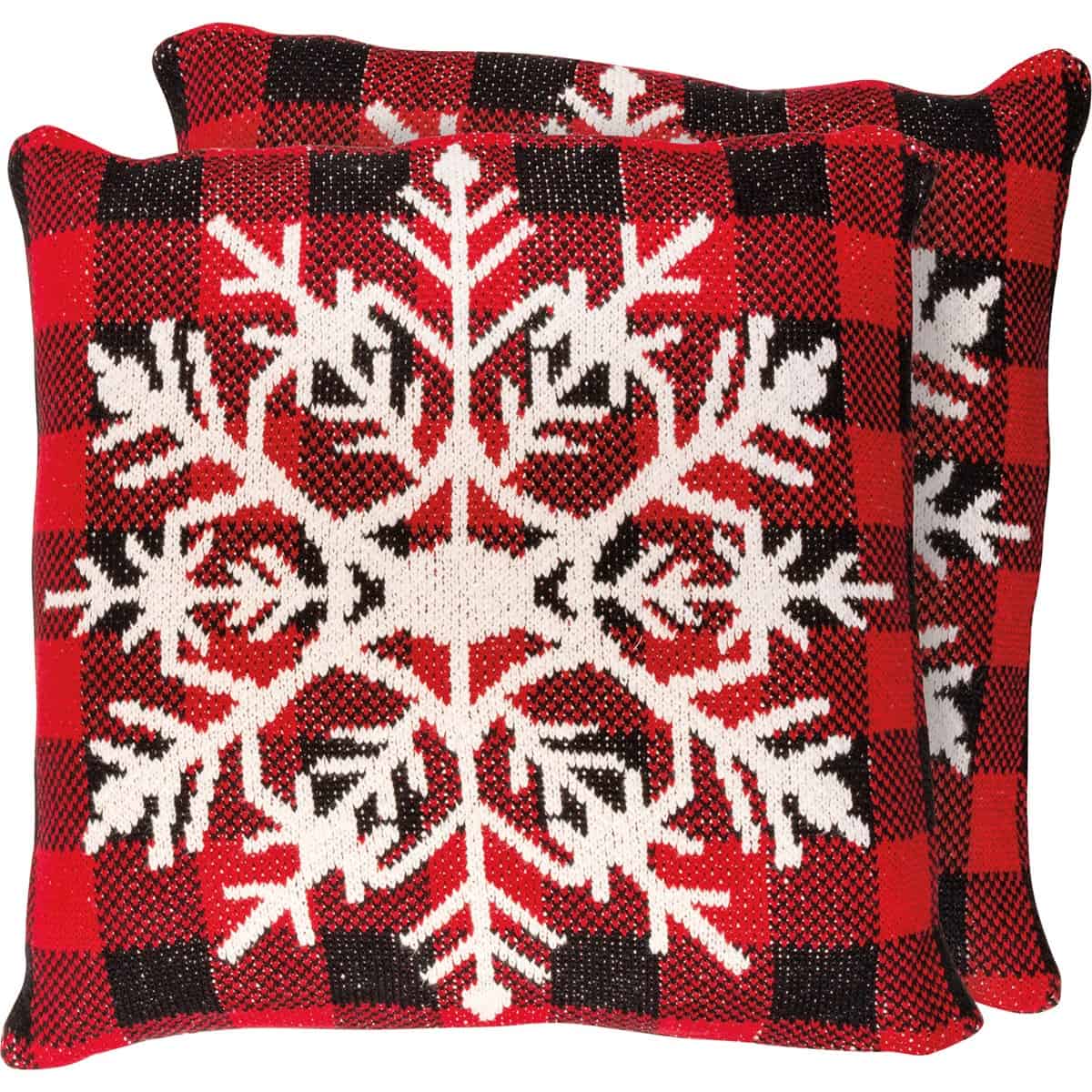 Pillow-Red Snowflake