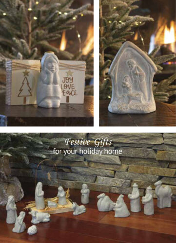 Holiday Lookbook 2023 Patience Angel, Nativity Scene, Mini Nativity Set
