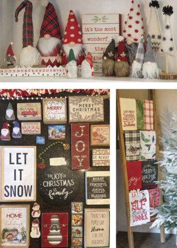 Holiday Lookbook 2023 Plush Gnomes, Box signs and Holiday towels