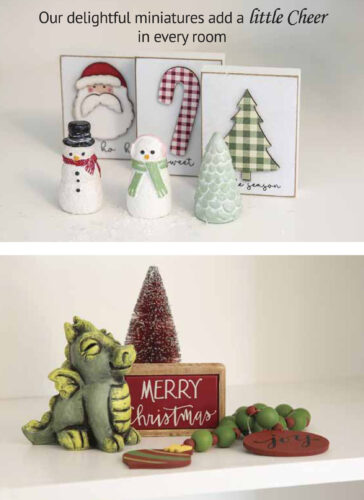 Holiday Lookbook 2023 Min Snowman, Mini Snowgirl, Mini ScallopTree Bay Dragon