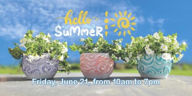Hello Summer Fest Summer Vibes planters