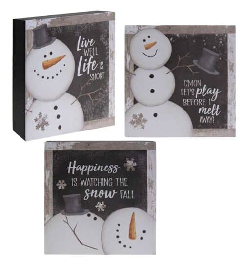 Happy Snowman Signs