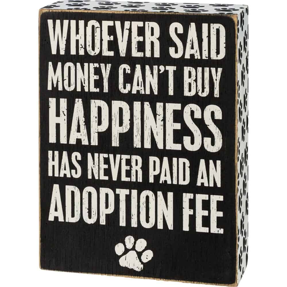 Sign- Adoption Fee