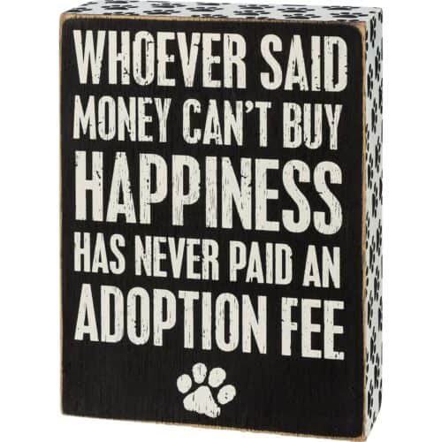 Sign- Adoption Fee