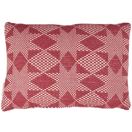 red pillow with star pattern