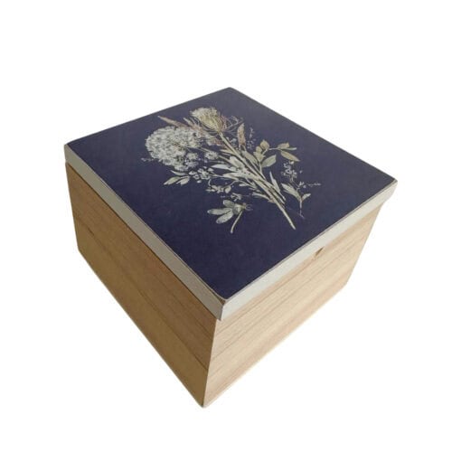 Hinged Box- Blue Floral