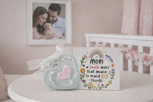 Tiny Toes Heart pink in nursery