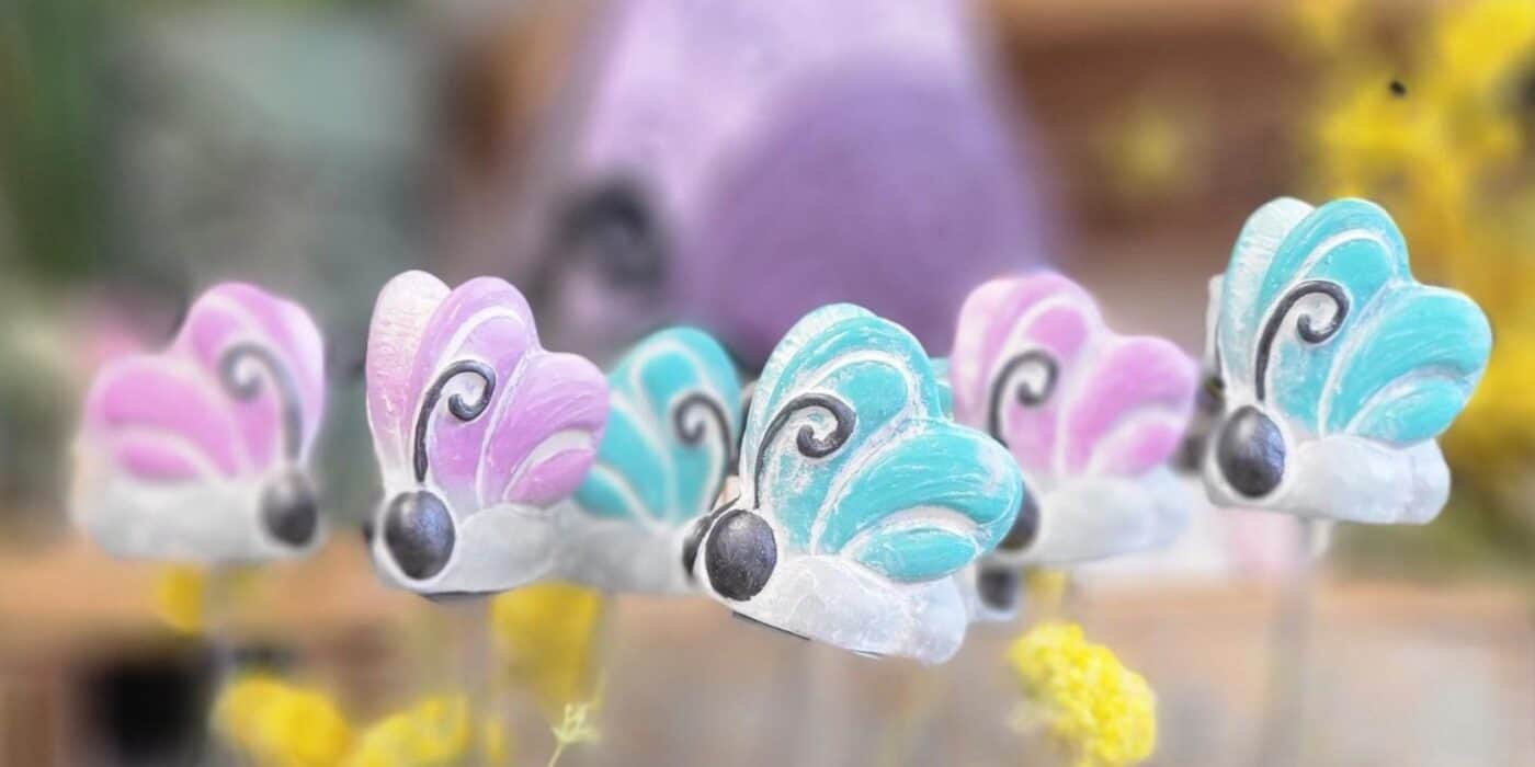 Purple and Teal Chunky Butterfly