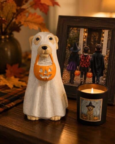 Indognito with candle and photo