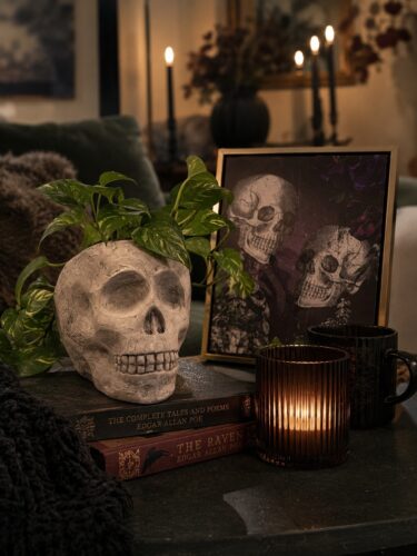 Skull Planter grey