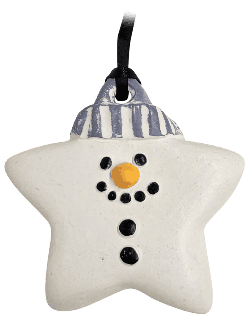 Snowman Star Ornament