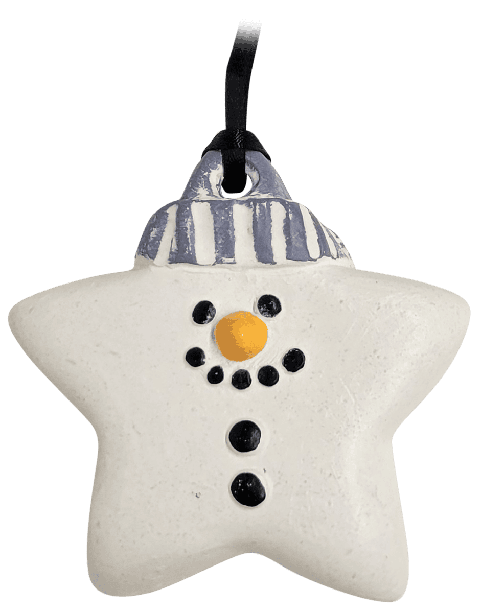 Snowman Star Ornament